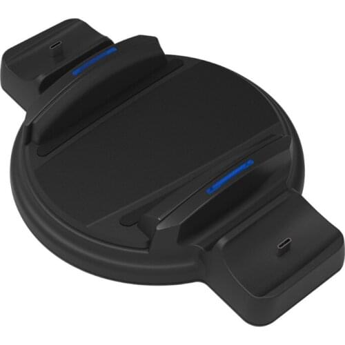 For -Ps5 De/Uhd Host Round Base Bracket p5 Game Console Bracket + Wireless Gamepad Two-Seat Charger