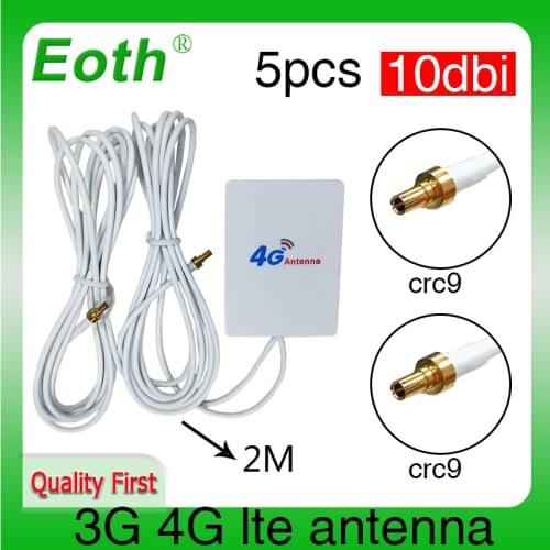 5pcs 3G 4G LTE Antenna CRC9 Connector 4G LTE Router Anetnna 3G external antenna with 2m cable for Huawei 3G 4G LTE Router Modem