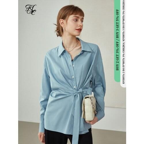 Синие блузки FANSILANEN China At AliExpress