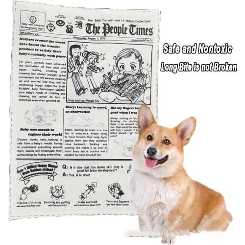 Dog Toy Bite-resistant Newspaper Dog Toys Funny Squeaky Sounder Sounding Paper Interactive Pet Toy