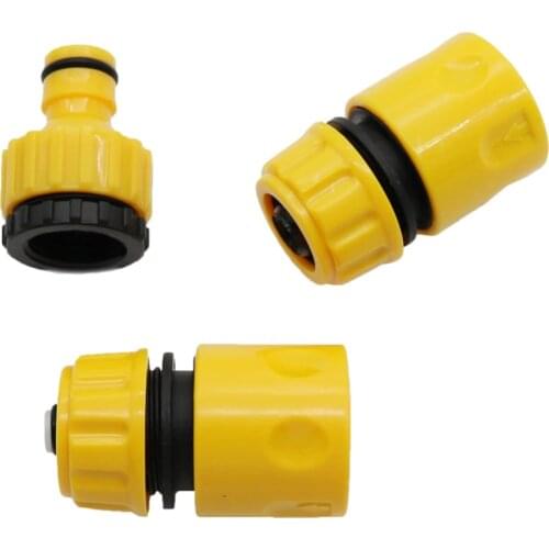 1 Set 3pcs Garden Water Pipe Connectors Kits Waterstop Connector Quick Connector 1/2" To 3/4" Inner Thread Connection Joint