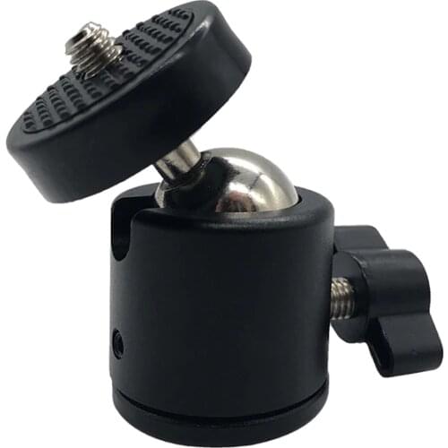 Roreta 1/4 Hot Shoe Tripod Mount Camera Head Adapter Ball Head with Lock Bracket Holder Mount Adapter Cradle