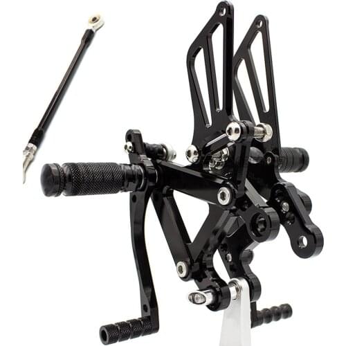 Motorcycle Adjustable Rearsets Foot Pegs Footrest for KAWASAKI Ninja ZX6R ZX636 2003-2004