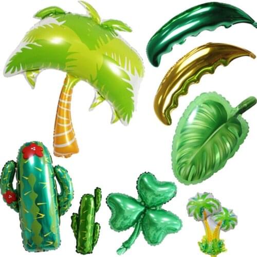Clover Coconut Cactus Turtle Leaf Balloon Summer Pool Party Birthday Decoration Wedding Decoration Balloon Wholesale