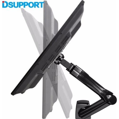 Desktop Gas Spring 17-27" LCD LED Monitor Holder Arm Full Motion Monitor Mount Loading 2-6.5kgs Black F80
