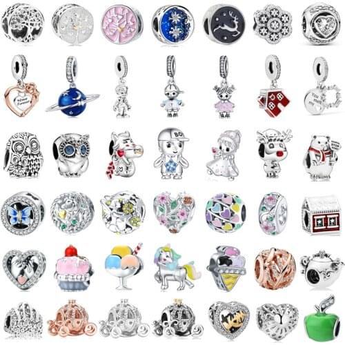 New Fashion Charm Original Boys and Girls Flower Fairy Beads Suitable for Original Pandora Ladies Bracelets Jewelry Gifts