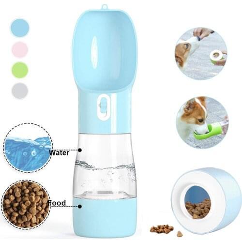 Portable Dog Cat Water Bottle Multifunction Dog Drinking Bowl Food Feeder For Puppy Cat Dog Water Dispenser Pet Feeding Supplies
