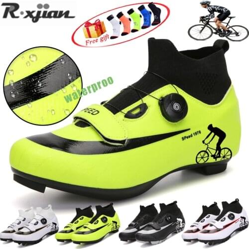 Professional MTB cycling shoes men high-top self-locking road bike shoes outdoor sports ultra-light non-slip women racing shoes