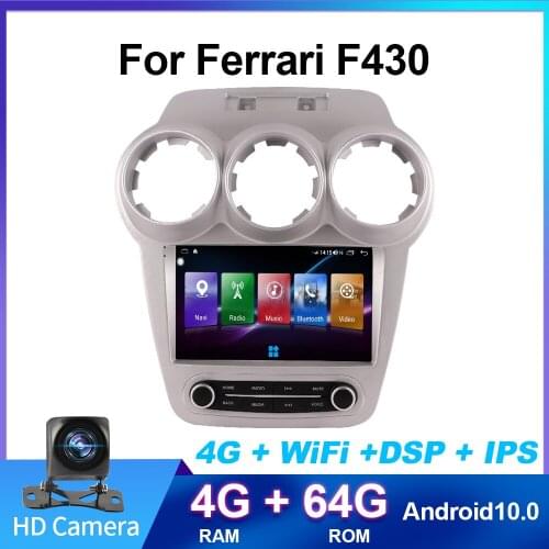 9 Inch Android 10 4GB+64GB Carplay Radio Multimedia Player For Ferrari F430 4G WIFI Auto Radio Tape Recorder