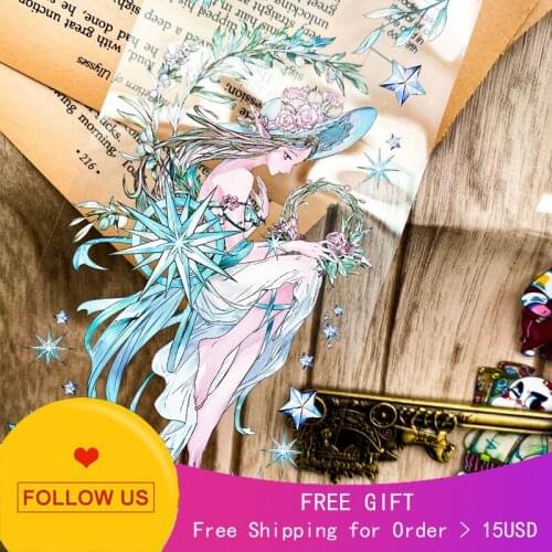 Loop Size Wooden Field Senguo Journal Pet Tape Bard Flower Girl Lovely Character