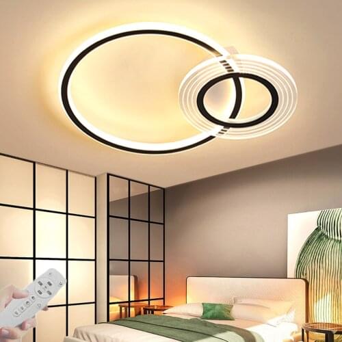 Modern and Simple LED Ceiling Lamp Chandelier Dimmable Remote Control Suitable for Living, Bedroom, Childrens Room