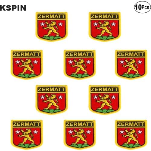 Zermatt Flag Embroidery Patches Iron on Saw on Transfer patches Sewing Applications for Clothes in Home&Garden