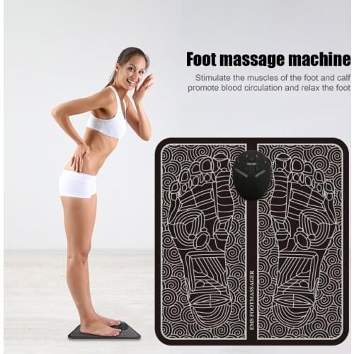 EMS Foot Massager Electric Intelligent Muscle Stimulation Pulse Acupuncture Therapy USB Charge Voetmassage Apparaat Pain Relief