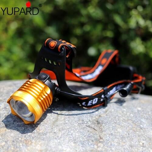 YUPARD Zoomable Rechargeable 18650 battery Headlamp headlight Torch light XM-L2 T6 LED 3modes Lamp Light for Outdoor Sport
