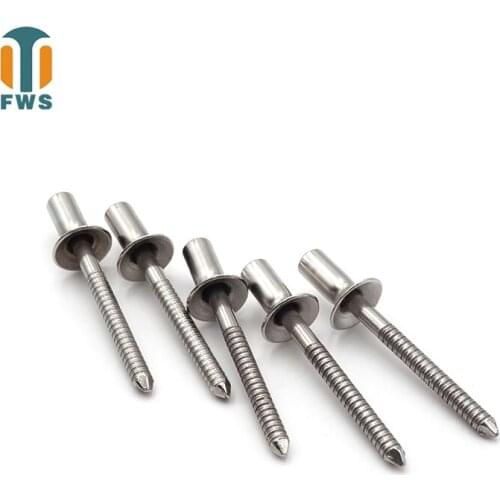 20PCS M4.8*(6-30) mm stainless steel countersunk head closed type Mandrel Blind Rivet Nail Pop Rivets for Furniture Car Aircraft