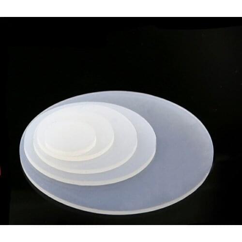 10x Flat Solid Silicone Washer Gaskets Sealing Spacer Pad Mat 0.5mm 1mm 2mm 3mm 4mm 5mm Translucent White