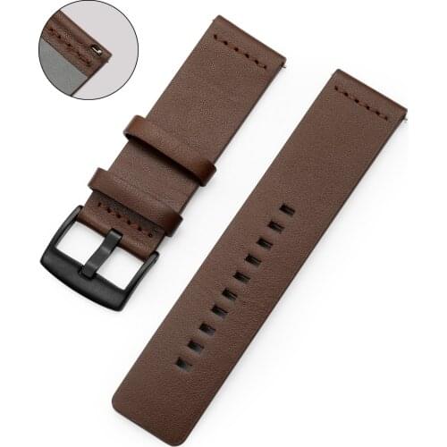 18 20 22mm Vivoactive3 Leather Watchband Straps For Garmin Venu Vivoactive4 3/4S Forerunner 245M 645 Bracelet Wristbands Correa