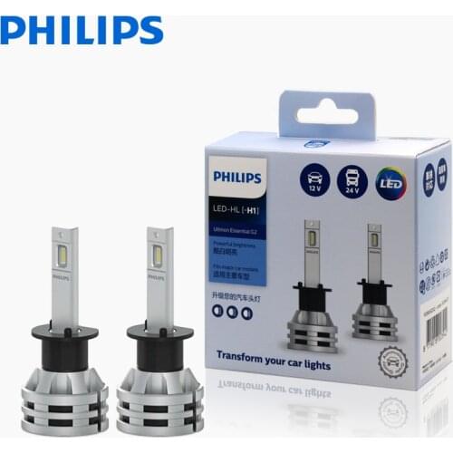 2X Philips Ultinon Essential G2 LED 6500K H1 12/24V 19W P14.5s Far and near light Original bulb Super white light 11258UE2X2