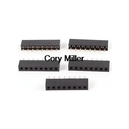 3mm Long 2mm Pitch One Row 8 Pins Female Header Socket Black