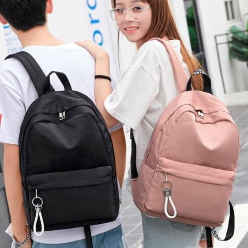 Aosbos Nylon Waterproof School Bag Solid Large Capacity Backpacks for Men Women Travel Laptop Backpack Student School Backpack