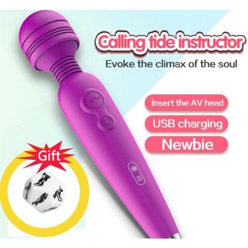 AV Vibrators New 10 Speeds Magic Wand Massager Big Magic Wand Massage Stick Sexy Clit Vibrator Sex Toys for Women ST231