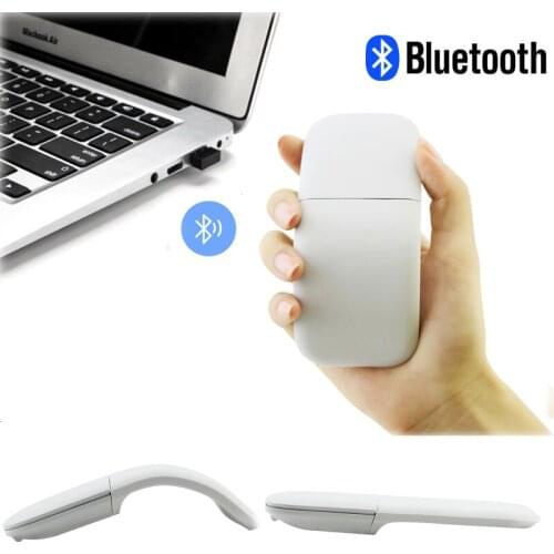 CHYI Bluetooth 4.0 Wireless Mouse Foldable Laser Arc Touch Computer Mice Ergonomic Slim PC Silent Mause For Microsoft Laptop