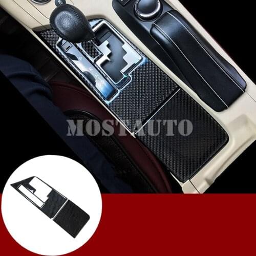 For Lexus ES 250 300h Carbon Fiber Console Gear Shift Box Trim Cover 2013-2014 2pcs Car Accessories Interior Car Trim