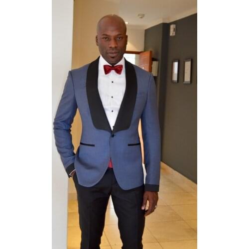 Fad Latest Coat Pant Design Blue Wedding Suits Jacket Slim Fit 2 Piece Formal Tuxedo Custom Groom Prom Men Suit Terno Masculino