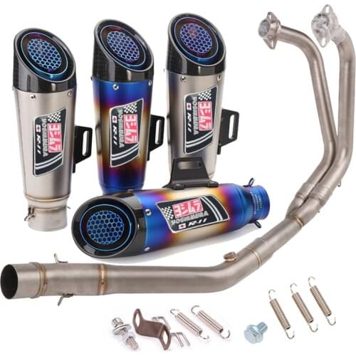 Slip on For yamaha r3 full system Exhaust Motorcycle Muffler Front Pipe Escape Moto Modified Motorcross Full Systems Pitbike