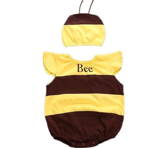 Unisex Baby Boys Lovely Animal Summer Tops Sleeveless One Piece Romper Set Designer Little Bee Costume Girls Photograph Dress