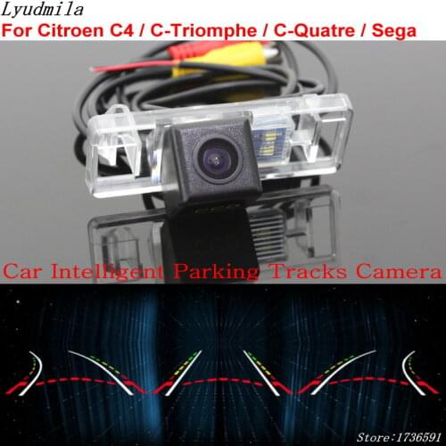Lyudmila Car Intelligent Parking Tracks Camera FOR Citroen C4 / C-Triomphe / C-Quatre / Sega Back up Reverse Rear View Camera