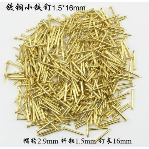 Small nail wooden box nails antique copper plating round iron nails 1.5mm*16mm