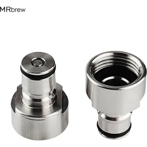 Stainless Steel Keg Coupler Adapter FPT 5/8 Thread Ball Lock Quick Disconnect Conversion Kit Gas & Liquid Posts For Home Brewing