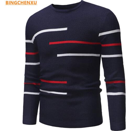Mens sweater Autumn hot sale new mens V-neck sweater Korean fashion bottoming shirt pullover sweater youth slim line