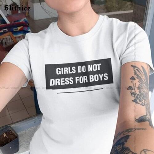 GIRLS DO NOT DRESS FOR BOYS Fashion Summer t-shirt female top Funny Letter Print lady tshirt Tops Camiseta Feminina