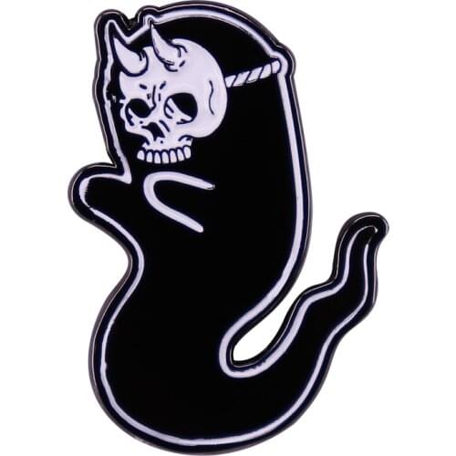 Cool Ghost Skull Gothic Art Brooch Pins Boo, Scary Halloween