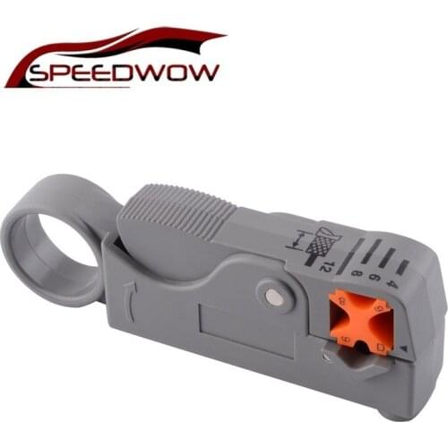 SPEEDWOW Adjustable Cable Stripper Pliers Wire Cutters Stripping Crimping With Hexagon Wrench Double Blades Tool