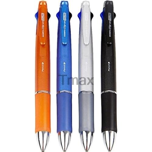 Zebra B4SA2 Clip-on 1000 Multifunctional Ballpoint Pen 0.7mm (Black, Blue, Red and Green) + 0.5mm Mechanical Pencil