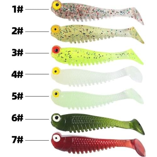 Silicone Luminous Fish-shaped Bait Simulates T-tail Bionic Luminous Small Fish, Fresh Sea Bass, Ordinary Fish, Long-mouth Bait