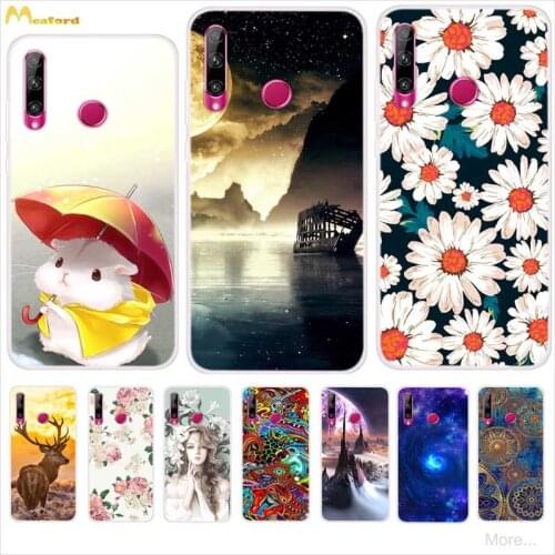 Honor20lite Silicone Cases For Honor10i Phone Cover HRY-LX1T Honor 20 Lite 10i Back Case Printing Daisy Flowers Cute Deer Skin
