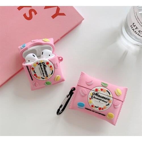 Macarons Cookies Cartoon Cute Earphone Cover Case for Airpods Pro Wireless Bluetooth Headphone Charging Box for Airpods 1 2 Case