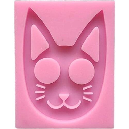 DIY Super Glossy Self-defense Cat Keychain Pendant Casting Silicone Mould Clay Crafts Making Crystal Epoxy Resin Mold