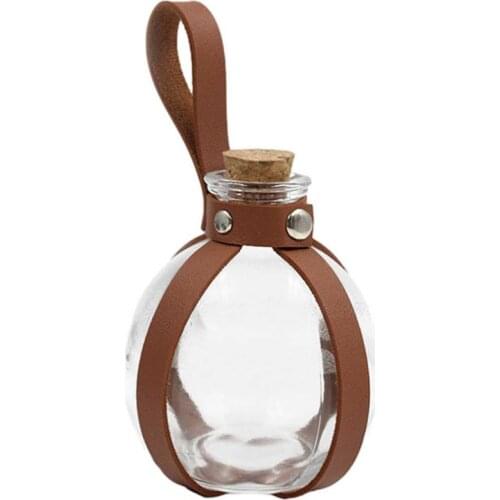 Witch Wizard Magic Bottle Holster Leather Belt Halloween Sleeve Decoration for Cork About 2.7 Cm for Cosplay And Halloween