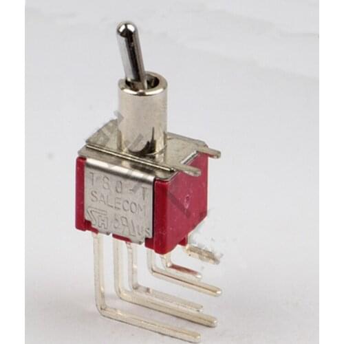 1pcs Rocker side side press with fixed foot bent feet 6 feet 2 position toggle switch MTS-202-C4-NO-6.9mm