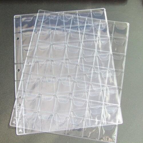 10 Pcs Album Pages 12 20 30 42 Pockets Money Bill Note Currency Coin Holder Collection PVC Material Page Size 250 mm x 200 mm