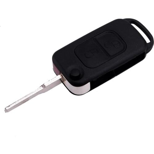 2 Button Flip Remote Key Shell Blade Case Fob Cover Car Fit for Mercedes Benz A C E W168 W202 W203 W210 W461