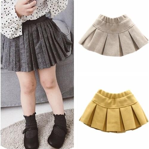2019 School Girls Warm Skirt Baby Toddler Childrens Clothing Bottoming Princess Pleated Skirts Kids Children Clothes
