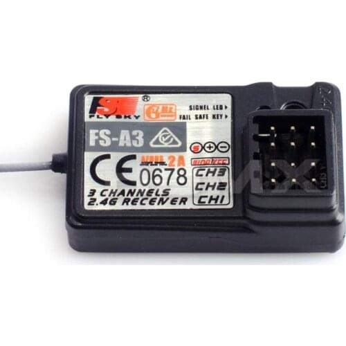 Flysky FS A3 3Channel Receiver Compatible For GT2E/GT2G/GT2F/IT4S/GT5/I4X/I6/I6X/I6S/TH9A/TM10/I8/I10 Remont Controller