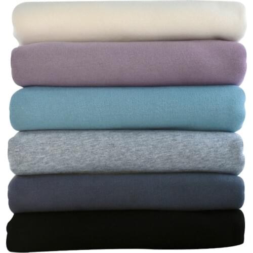 50cm/Pcs 190cm Woolen 100%Cotton Fleece Fabric Coat Autumn Winter Thicken Plus Velvet Solid Color Keep Warm Movement Sweater