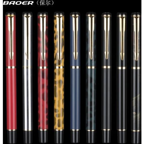 Baoer Iraurita Fountain Pen High Quality Full metal Golden Clip luxury pen office school Stationery material supplies